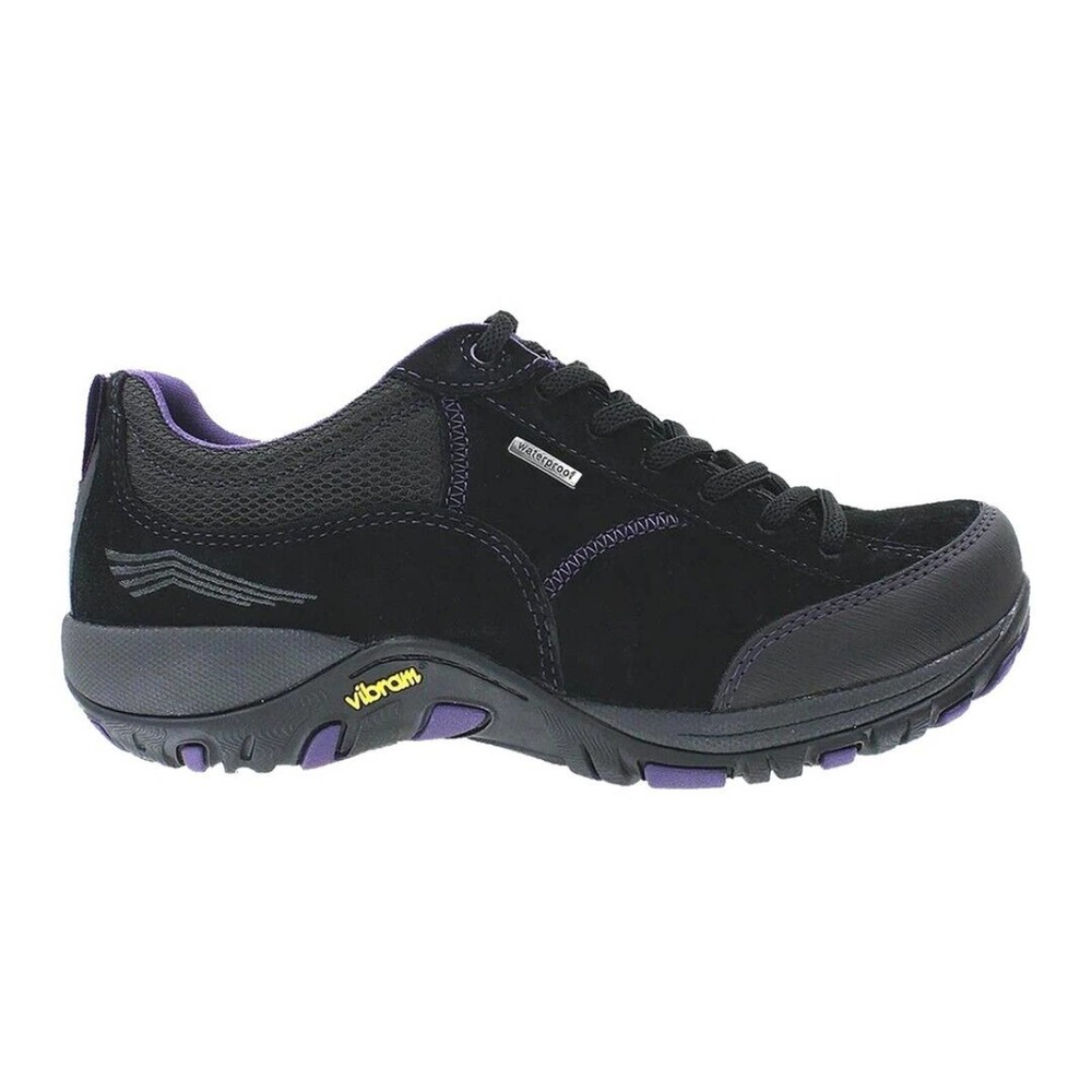 Dansko Paisley Black & Purple Suede Waterproof Shoes Women's Size 42/11 New